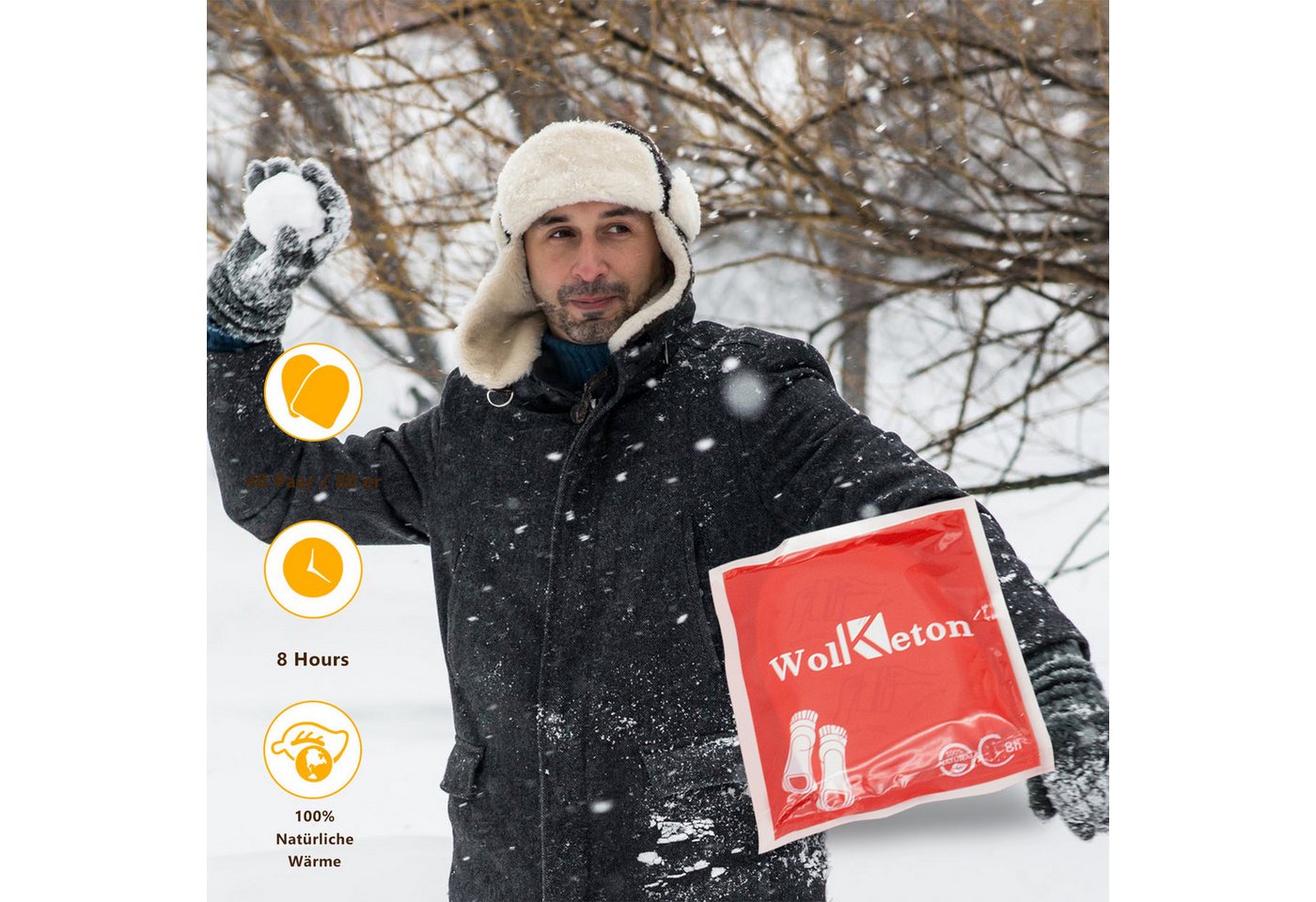 Clanmacy Fußwärmer Fußwärmer 40 Paar Thermopad Zehenwärmer 80-tlg, luftaktiviert von Clanmacy