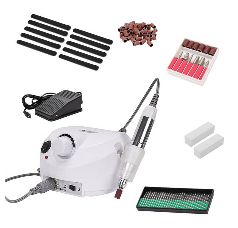 Clanmacy Maniküre-Pediküre-Set Elektrische Nagelfräser Nagelfeile Fußpflegegerät 30000U/min Maniküre von Clanmacy