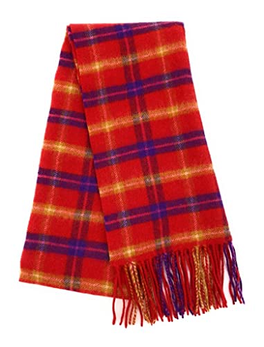 Clans of Scotland - Schal aus reiner Lammwolle, schottischer Clan-Tartan-Schal - 100 % Wolle - Tartan-Flugzeugschal - perfekt für Damen und Herren - 30,5 x 152,4 cm, Love Tartan, One size von Clans of Scotland