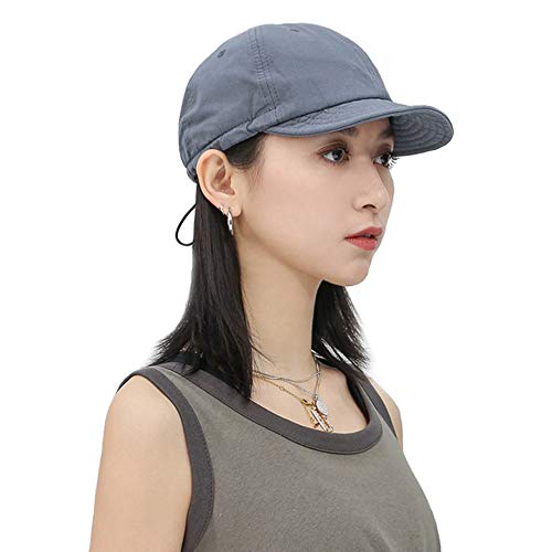 CLAPE Unisex Cap Kurzer Schirm Basecap aus Gewaschener Baumwolle Low Profile Unstructured Hat Flat Brim Trucker Snapback Cap Ourdoor Racing Cap von CLAPE