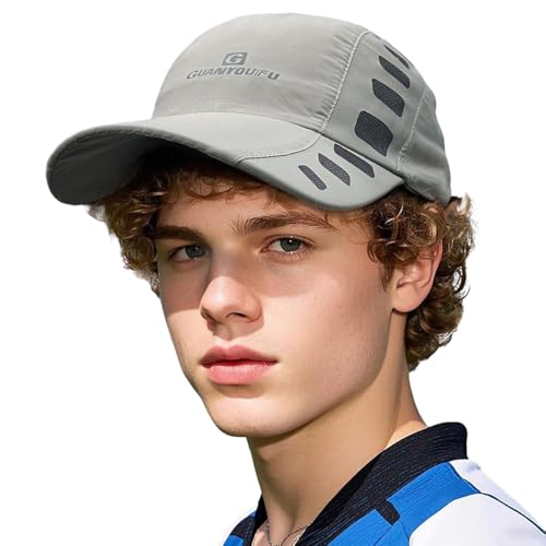 CLAPE Mesh Sport Cap Quick Dry Running Atmungsaktive Baseball Cap für Herren Damen Unstructured Hats UV-Schutz Schildkappe LightGrey CP23 von CLAPE