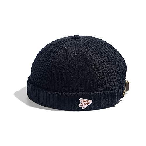 CLAPE Cap Herren Corduroy Docker Cap Sommer Dockermütze Seemannsmütze Hafenmütze Herrenmütze Kopfbedeckung Herren Rollmütze von CLAPE