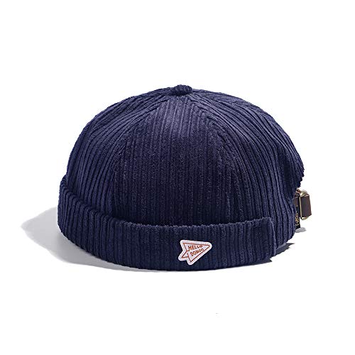 CLAPE Cap Ohne Schirm Corduroy Docker Mütze Seemannskappe Hafenmütze Herren Sommer Bikercap Wandermütze Fisherman Beanie Commando Work Beanie Cap von CLAPE