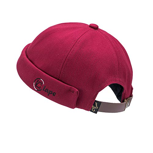 CLAPE Herren & Damen Docker Cap Seemannsmütze Hafenmütze Bikermütze Watch Kappe Beanie Hut Baseball Cap No-Visor Hat von CLAPE