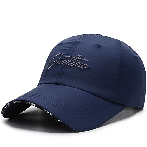 CLAPE Leicht Schildkappen Herren Quick Dry Running Cap Sport Kappe UPF 50+ Schildmütze Baseballkappe für Draußen, Sport und Reisen (CP14-Navy Blue) von CLAPE