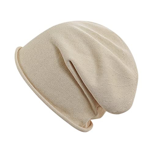 CLAPE Leicht Weich Long Beanie Hat Elastisch Slouch Beanie Mütze Feinstrick Hollow Mütze Stretchable Baggy Hat für Herren Damen von CLAPE