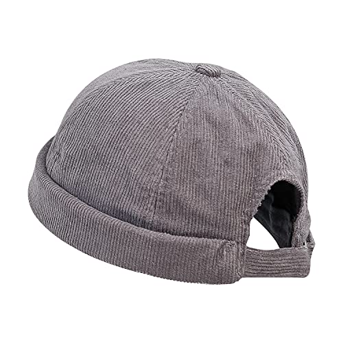 CLAPE Mütze Ohne Schirm Unisex Corduroy Docker-Cap Atmungsaktiv Docker Mütze Hafenmütze Seemannsmütze Basecap Ohne Schirm von CLAPE