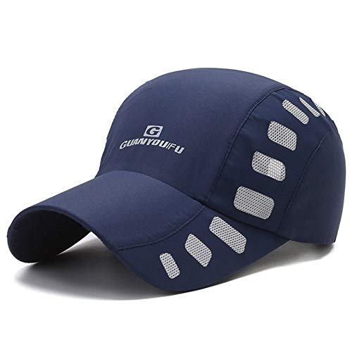 CLAPE Atmungsaktive Leichte Kappe Mesh Running Cap Schnell-trocknend Basecap Baseballmütze Sport Cappy Quick Dry Laufkappe Sonnenschutzhut Outdoor Kappen Blue CP23 von CLAPE