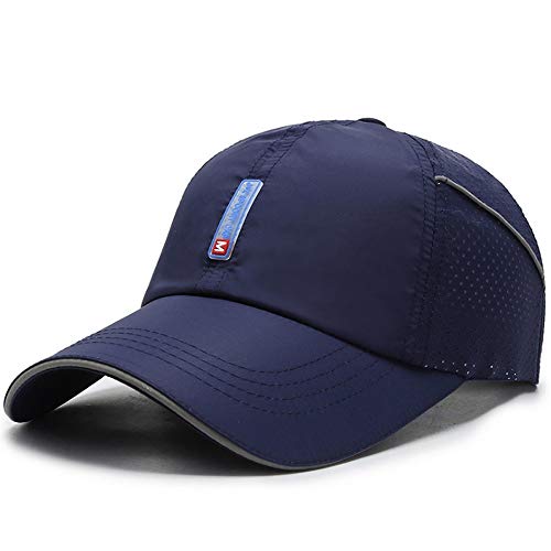 CLAPE Schnell-trocknend Baseball Sonnen Sport Cap Lauf Sonnenhut UPF50 + Papa Hut Ultraleichte für Männer Frauen (CP18-Navy Blue) von CLAPE