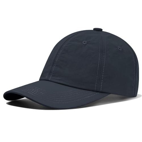 CLAPE Schnell-trocknend Basecap Sommer Lauf Cap Leicht Outdoor Caps Low Profile Baseballmütze Snapback Trucker Cap Fitted Cap (GD52-Navy) von CLAPE