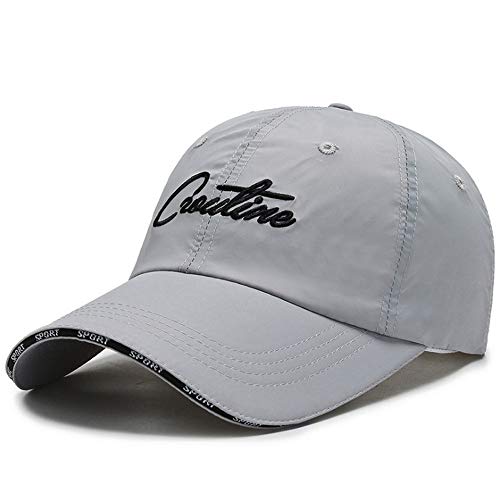 CLAPE Sommer Cap Herren Damen Schnell-trocknend Baseball Cap Wasserdicht Lauf Cap UPF50+ Outdoor Sport Cap Schildkappe Fitted Cap (CP14-Light Gray) von CLAPE