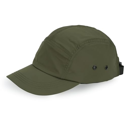 CLAPE Quick Dry Sports Cap wasserdichte Basecap 5 Panel Kappe Herren Damen Breathable Soft Baseball Cap Waterproof Nylon Grün Green GD51 von CLAPE