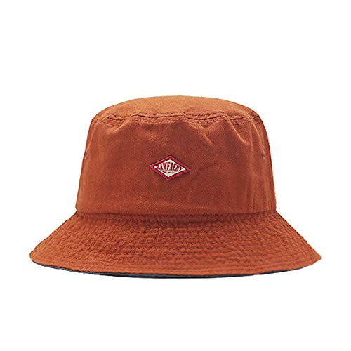 CLAPE Stylish Fischerhut Sommer Sonnenhut Herren Damen Wide Brim Bucket Hat Beiläufig Anglerhut Sommer Schlapphut Adumbral Hut, Ziegelrot von CLAPE