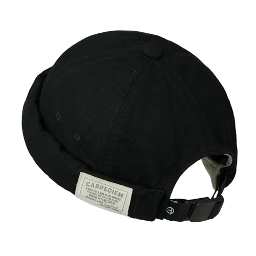 Clape Cotton Docker Cap Docker Mütze Baumwolle Mütze Ohne Schirm Beanie Skull Cap Rolled Cuff Brimless Hat Verstellbar Seemannsmütze Hafenmütze von CLAPE
