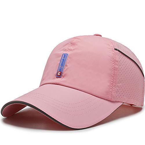 CLAPE Unstructured Quick Dry Sports Cap Sommer Baseballmütze Outdoor Baseball Cap Leichte Atmungsaktiv Lauf Cap Schildkappen Herren (CP18-Pink) von CLAPE