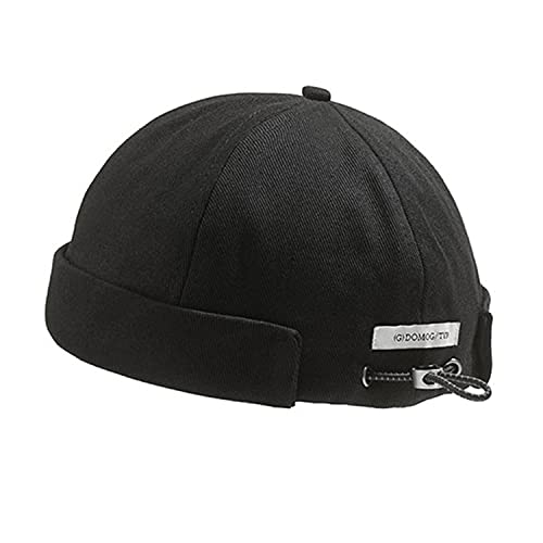 CLAPE Cotton Twill Docker Cap Verstellbar Dockermütze Seemannsmütze Hafenmütze Rolled Cuff Brimless Hat UV-Schutz Beanie Fischermütze von CLAPE