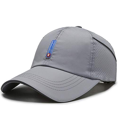 CLAPE Waterproof Running Cap Mesh Baseball Cap Schnell-trocknend Outdoor Kappen Verstellbar Sporthut Fitted Cap Sommer Cap Herren Damen (CP18-Gray) von CLAPE