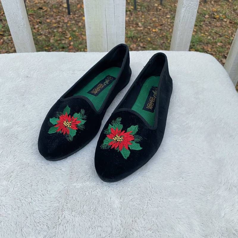 Vintage 90Er Jahre Weihnachtsstern Ballerinas Handbestickt Vintage 90Er Jahre Weihnachtsstern Ballerinas Handbestickt von ClaraClarkeVintage