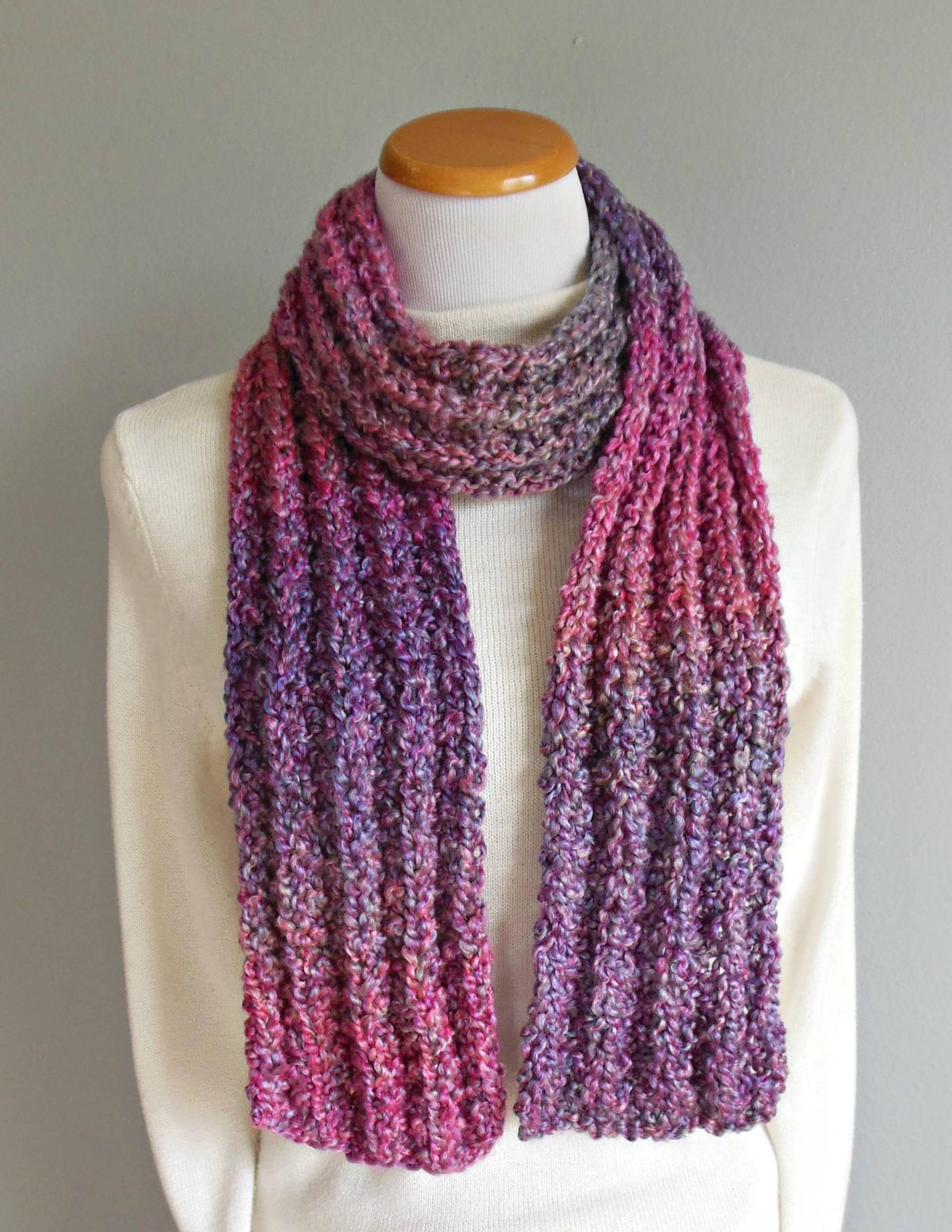 Rippenstrick Multicolor Pflaume Lila Himbeere Grau Rosa Lange Schal Hand Gestrickte Warme Mode Rippenstrick Multicolor Pflaume Lila Himbeere Grau Rosa Lange Schal Hand Gestrickte Warme Mode von ClaraRuthScarves