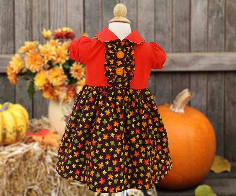 Herbstkleid, Erntekleid, Mädchen Herbstkleid Gr. 1, 2, 3, 4 von ClarabellasEtsyShop