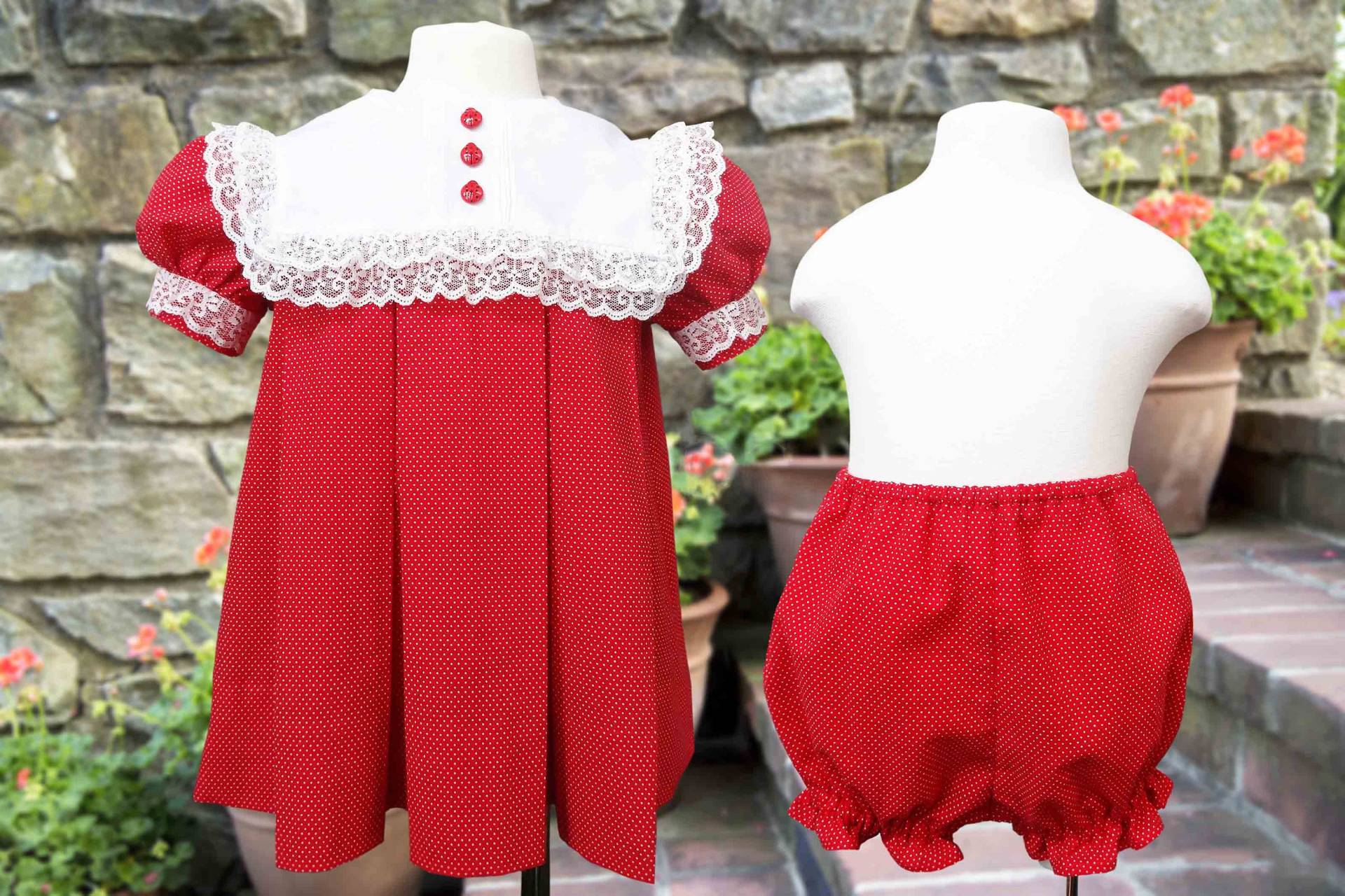 Kleinkind Kleid Und Pumphose, Baby 6 Monate, Rotes Kleid, Säuglinge Größe 1, 2, 3, Weihnachtskleid, Urlaub von ClarabellasEtsyShop
