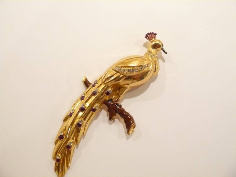 Atemberaubende 1942 Coro " Pfau Brosche/Pelz Clip A.katz Brunialti Bücherstück von ClarabellesCloset