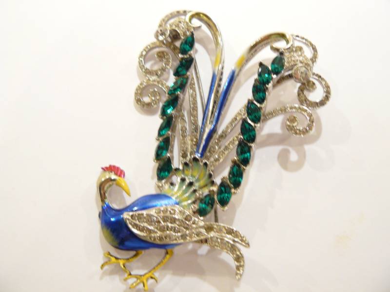 Coro 1941 " Preening Bird Of Paradise Lyre Rhnstn & Emaille Brosche Bookpc Coro 1941 " Preening Bird Of Paradise Lyre Rhnstn & Emaille Brosche Bookpc von ClarabellesCloset