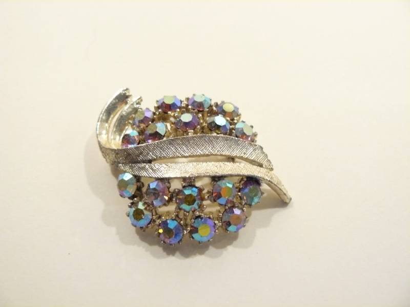 Funkelnde Vintage Unterzeichnet Art Ab Rhinestone Brosche/Pin von ClarabellesCloset