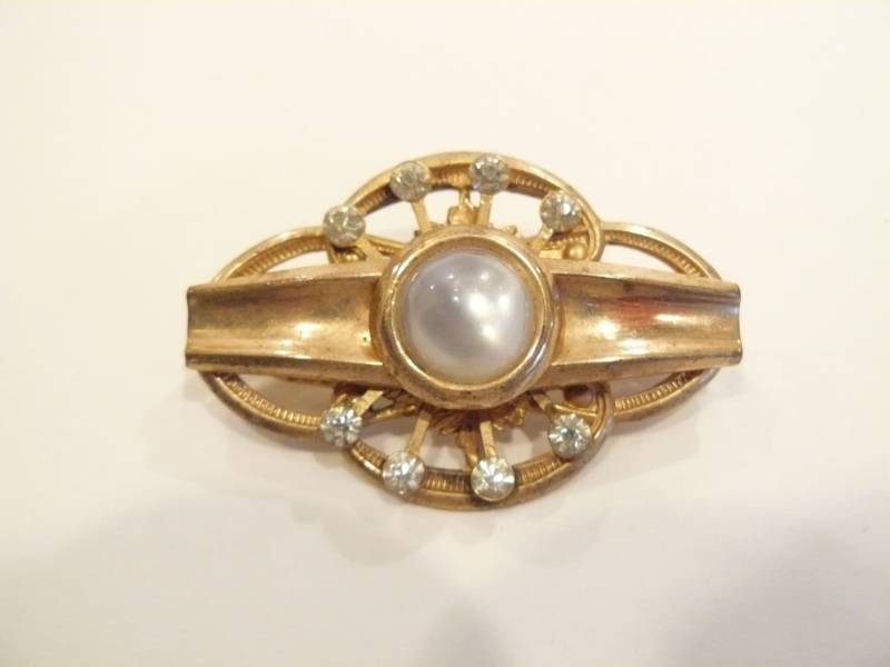 Vintage Strass & Mondstein Brosche/Pin von ClarabellesCloset