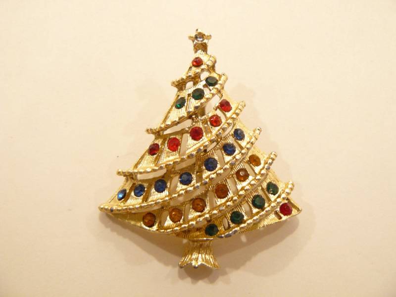 Wunderschöne Vintage Strass Figural Christmas Tree Brooch/Pin C-13 Wunderschöne Vintage Strass Figural Christmas Tree Brooch/Pin C-13 von ClarabellesCloset