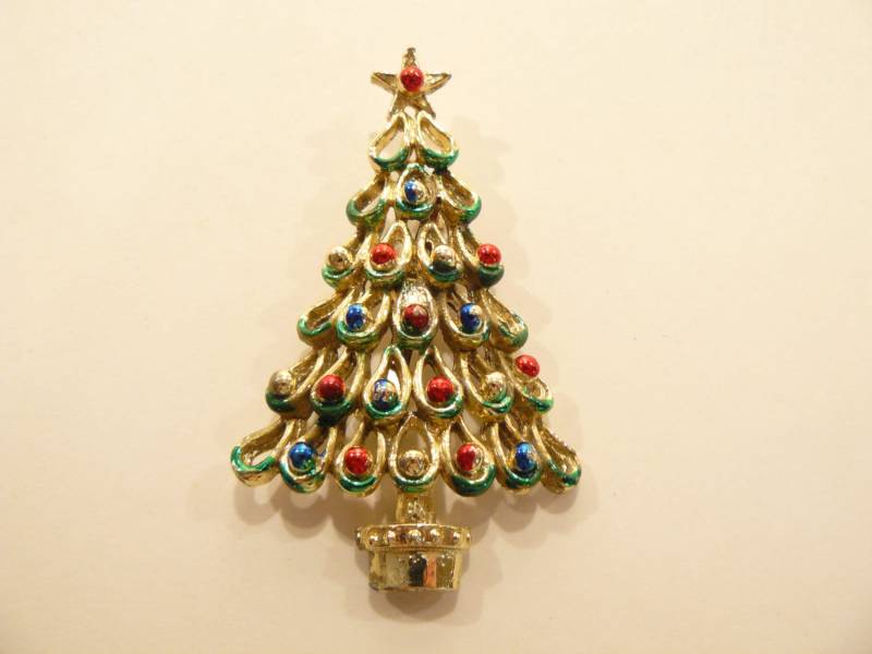 Wunderschöne Vintage Strass Figural Tree Brooch/Pin C-19 von ClarabellesCloset