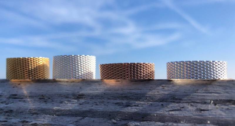 Flexibler Sterling Silber Ring Aus Gewebter Milanaise Kette - Handgemacht, Verschiedene Breiten Und Alle Größen Machbar, Auch in Vergoldet von KathisSilberschmuck