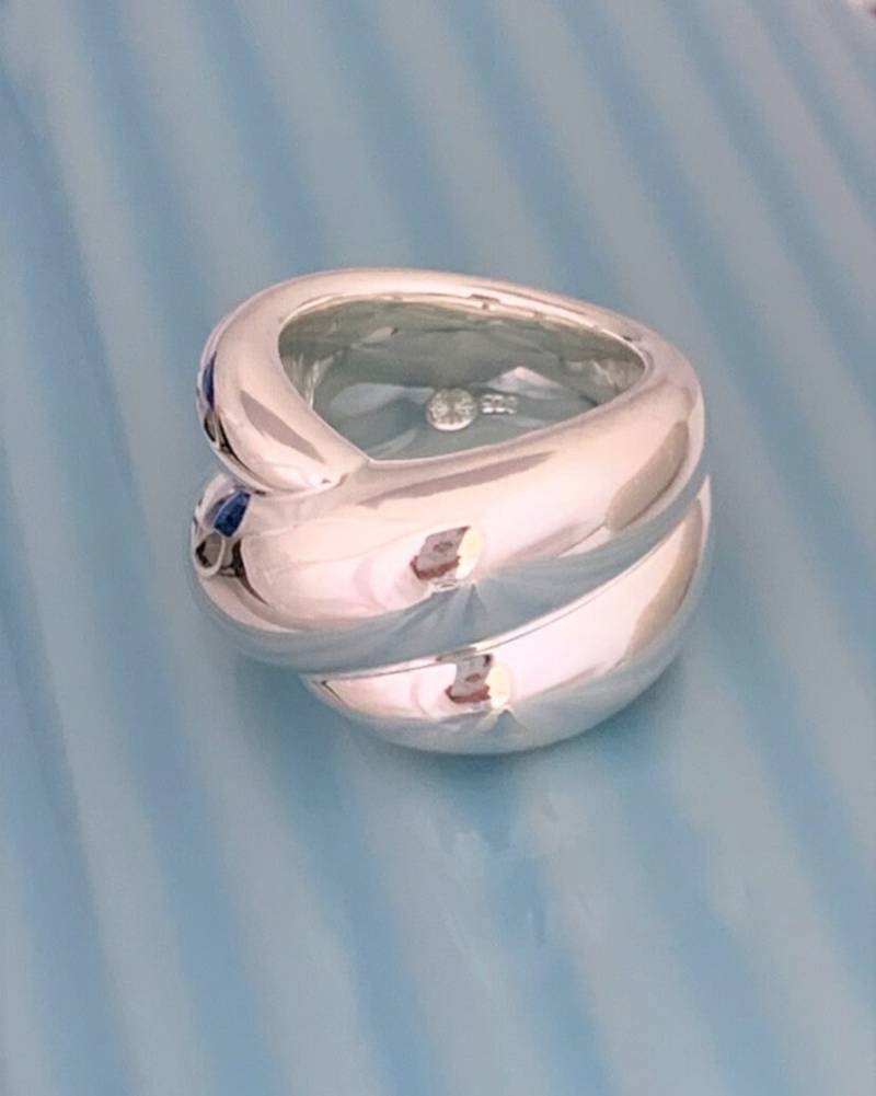 Handgemachter Silberring "Kisskiss" Hochwertig Aus 925 Silber, Machbar in Allen Größen, Perfekt Für Sie von KathisSilberschmuck