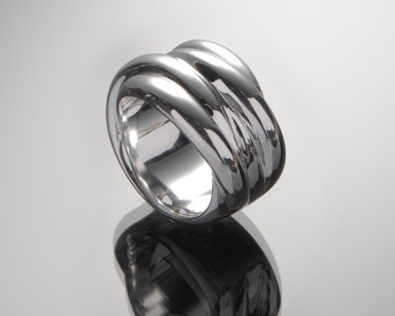 "Wunderschöner Gewellter Ring "Pazifik" Aus Massiv 925 Sterling Silber, Höchste Qualität, in Allen Größen Erhältlich." von KathisSilberschmuck
