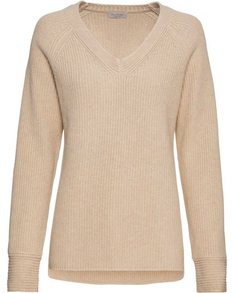Clarina Strickpullover V-Pullover von Clarina