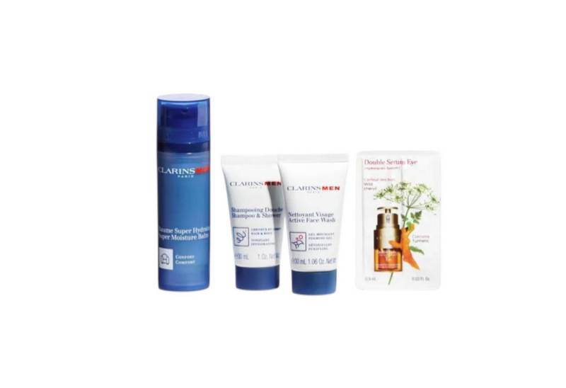 Clarins Gesichtspflege-Set Clarins Gift Set Clarins Men Baume Super Hydratant (4 pcs), 4-tlg. von Clarins