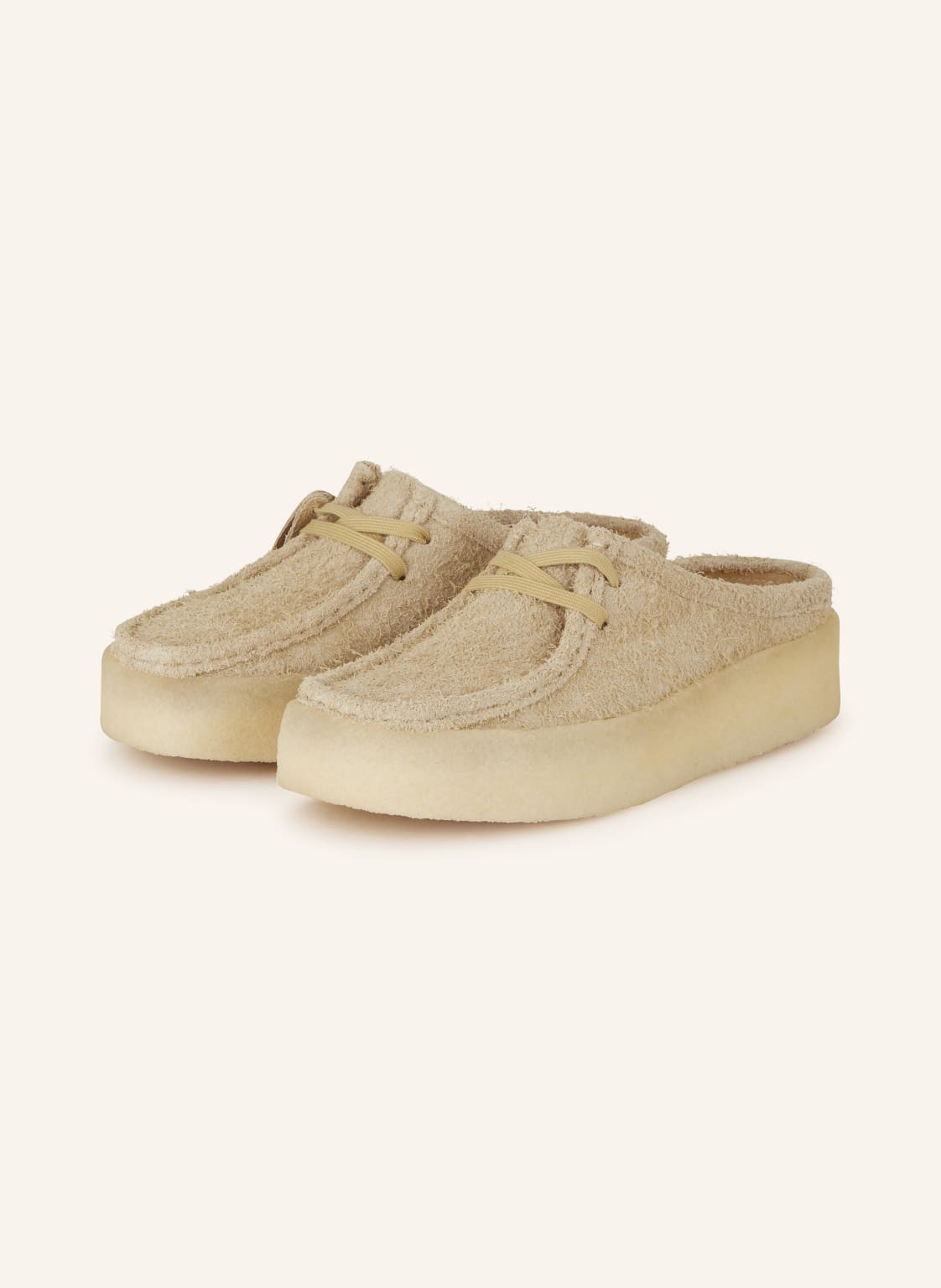 Clarks Originals Plateau-Mules Wallabeecup beige von Clarks Originals