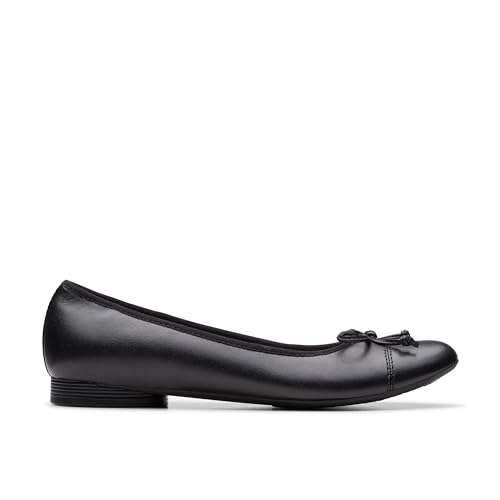 Clarks Damen Loreleigh Rae Ballerinas, Schwarzes Leder, 39 EU von Clarks