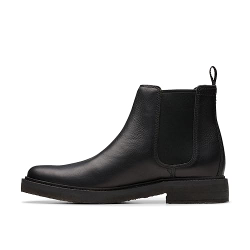 Clarks Herren Clarkdale Easy Chelsea-Stiefel, Schwarzes Leder, 42 EU von Clarks