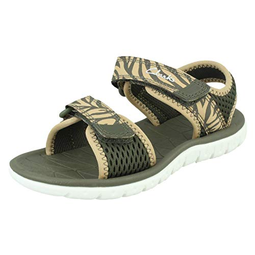 CLARKS - Boys Sandals K - All - Clarks Surfing Tide K Olive Combi - Olive Combi - 12 UK Child - G (Wide) von Clarks