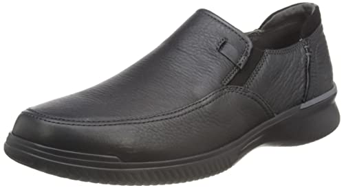 Clarks Herren Donaway Step Slipper, Black Leather, 44 EU von Clarks