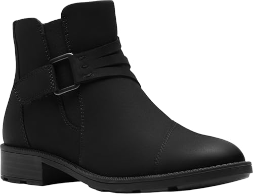Clarks Adalynn Faye Damen-Stiefelette, Schwarz Nubuk, 38 EU von Clarks