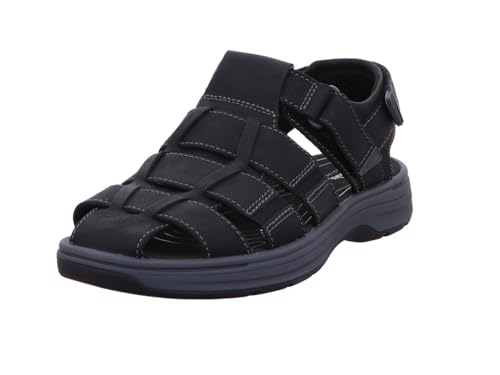 Clarks Unisex Saltway Cove Sandal, Black Leather, 42.5 EU von Clarks