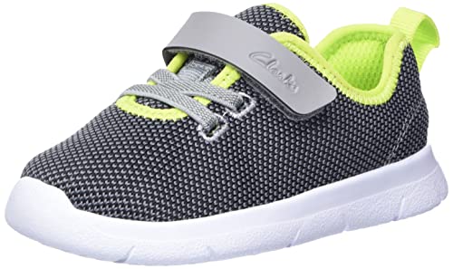 Clarks Jungen Ath Weave T Sneaker, Grey Combi, 20.5 EU Weit von Clarks