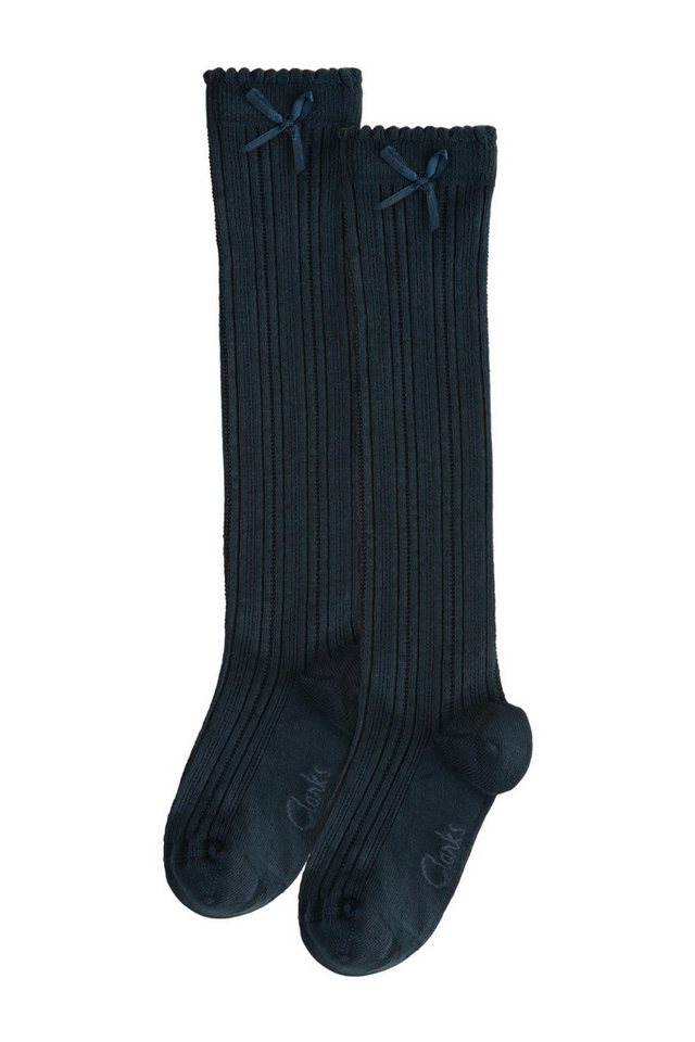 Clarks Basicsocken Clarks Schul-Kniestrümpfe für Mädchen, 2er-Pack (1-Paar) von Clarks