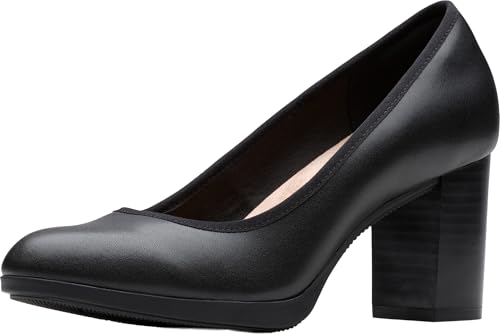 Clarks Bayla Carly Damen-Pumps, Schwarz Leder, 41 EU von Clarks