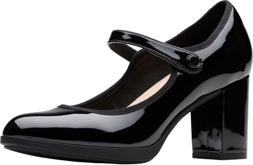 Clarks Bayla Lily Damen-Pumps, Schwarz Lack Synthetisch, 36.5 EU von Clarks