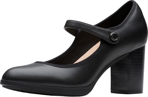 Clarks Bayla Lily Damen-Pumps, Schwarz Leder, 42.5 EU von Clarks