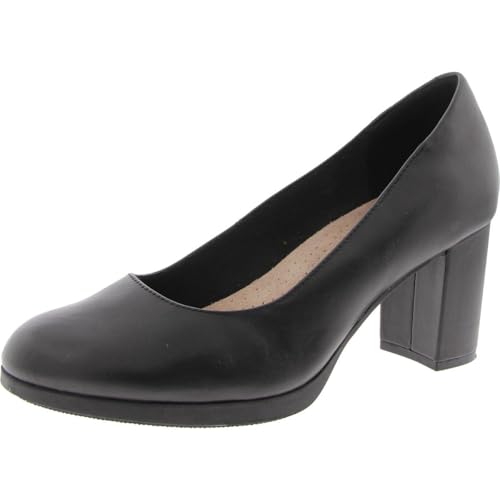 Clarks Bayla Skip Pumps für Damen, Schwarz Leder, 42.5 EU von Clarks