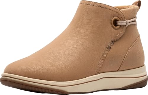 Clarks Breeze Derby Cloudsteppers Damen-Stiefelette, CAMEL, 9.5 Wide von Clarks